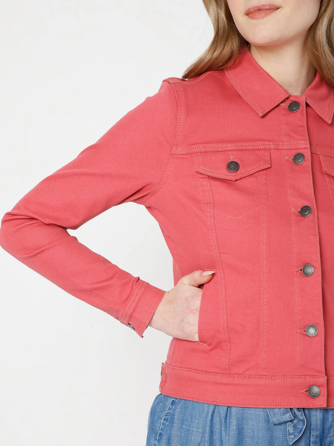 Coral Twill Jacket - Image 6