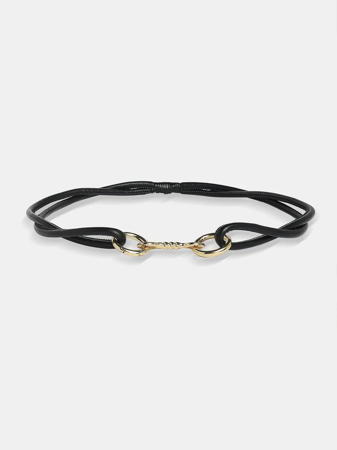 Black Twisted Cord Dress Belt - Image 2