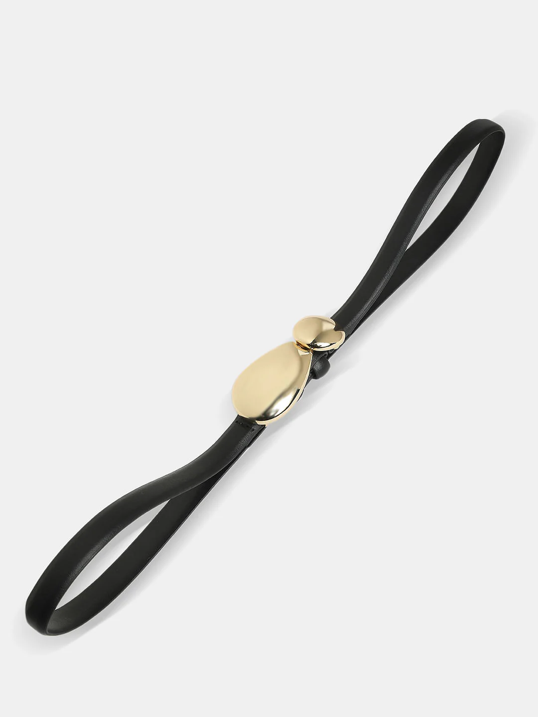 Black Snap Buckle Dress Belt - Image 3