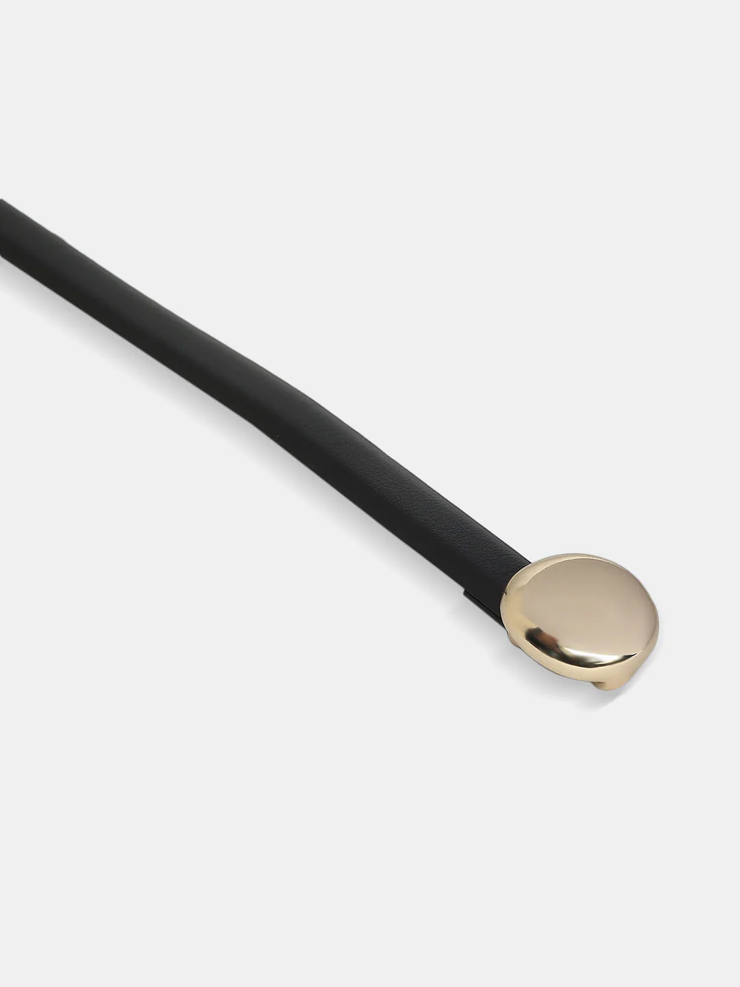Black Snap Buckle Dress Belt - Image 5