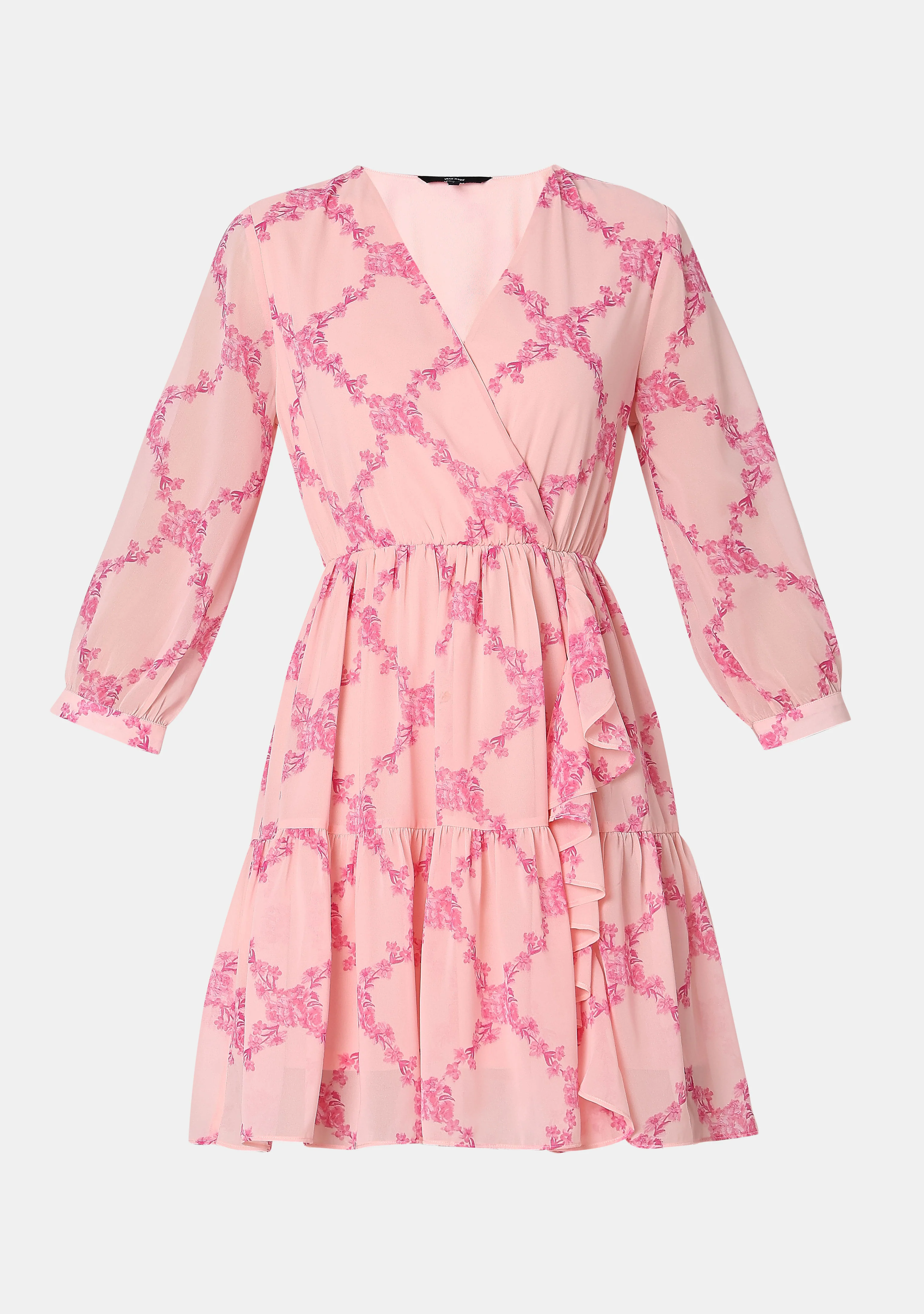 Pink Floral Fit & Flare Dress - Image 7
