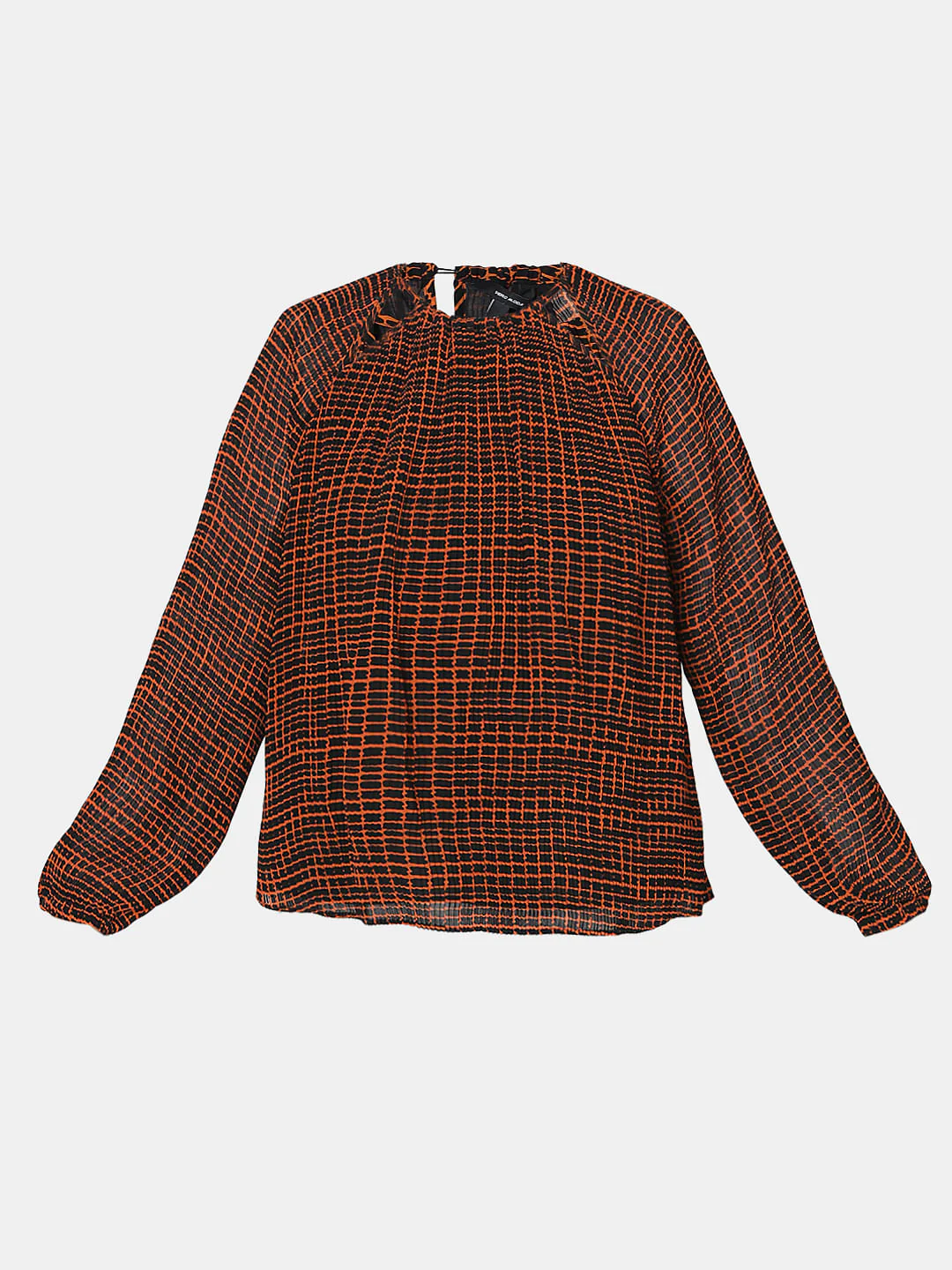 Rust Geometric Print Top - Image 7