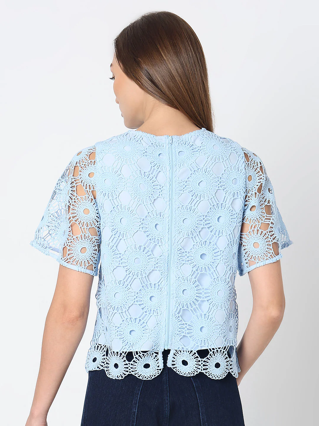 Light Blue Lace Top - Image 4