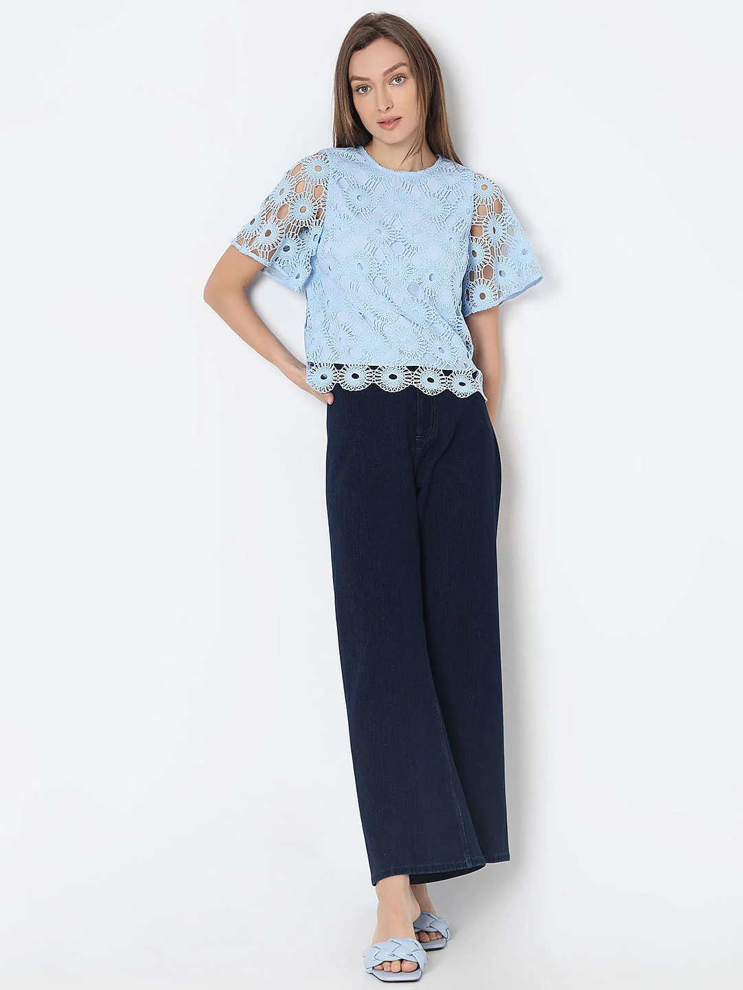 Light Blue Lace Top - Image 5