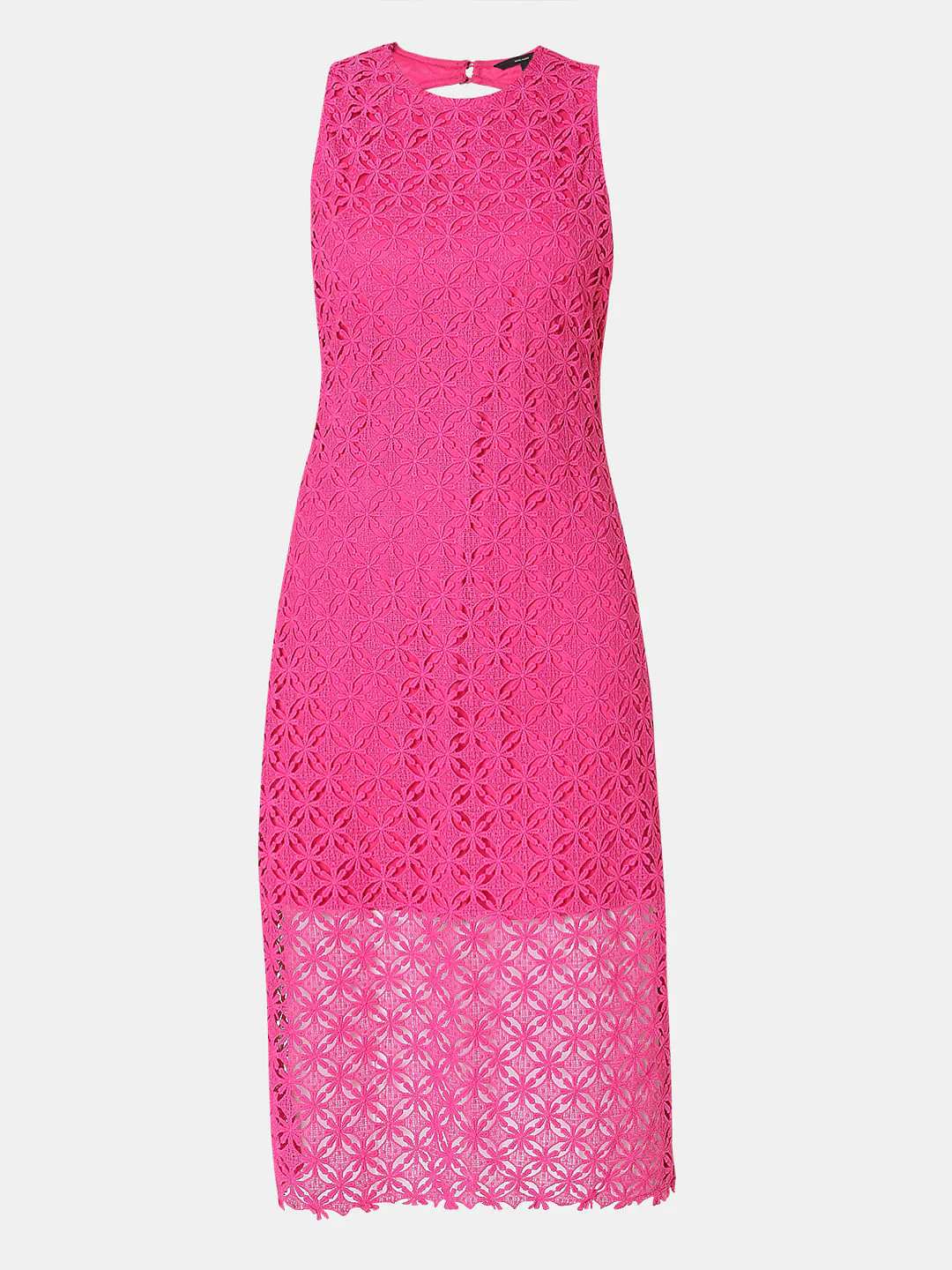 Pink Lace Midi Dress - Image 6