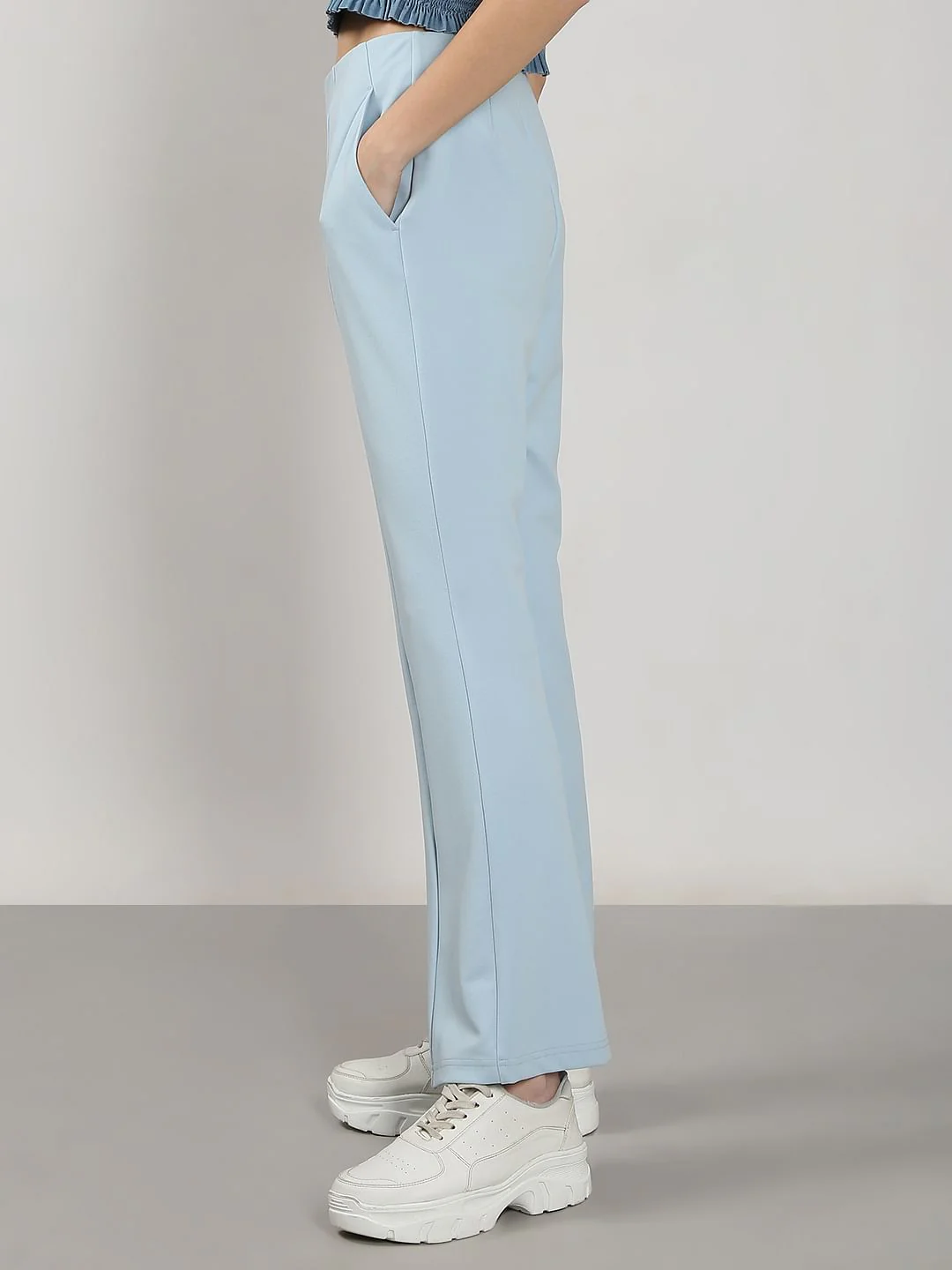 Light Blue Flared Pants - Image 3