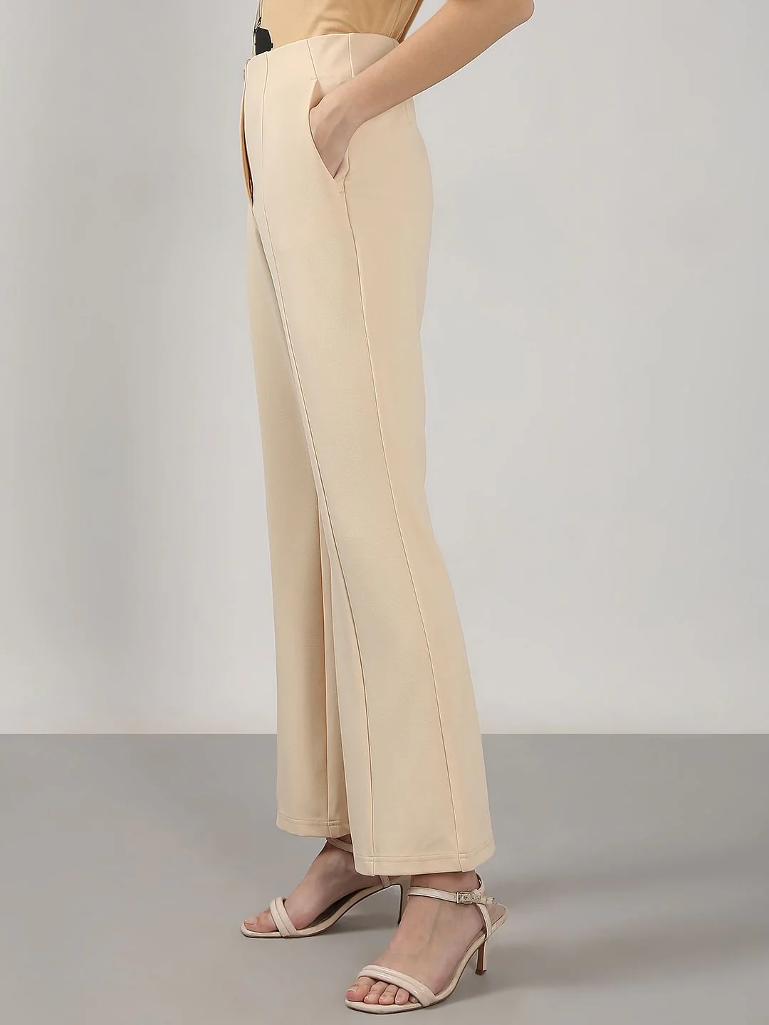 Beige Flared Pants - Image 3