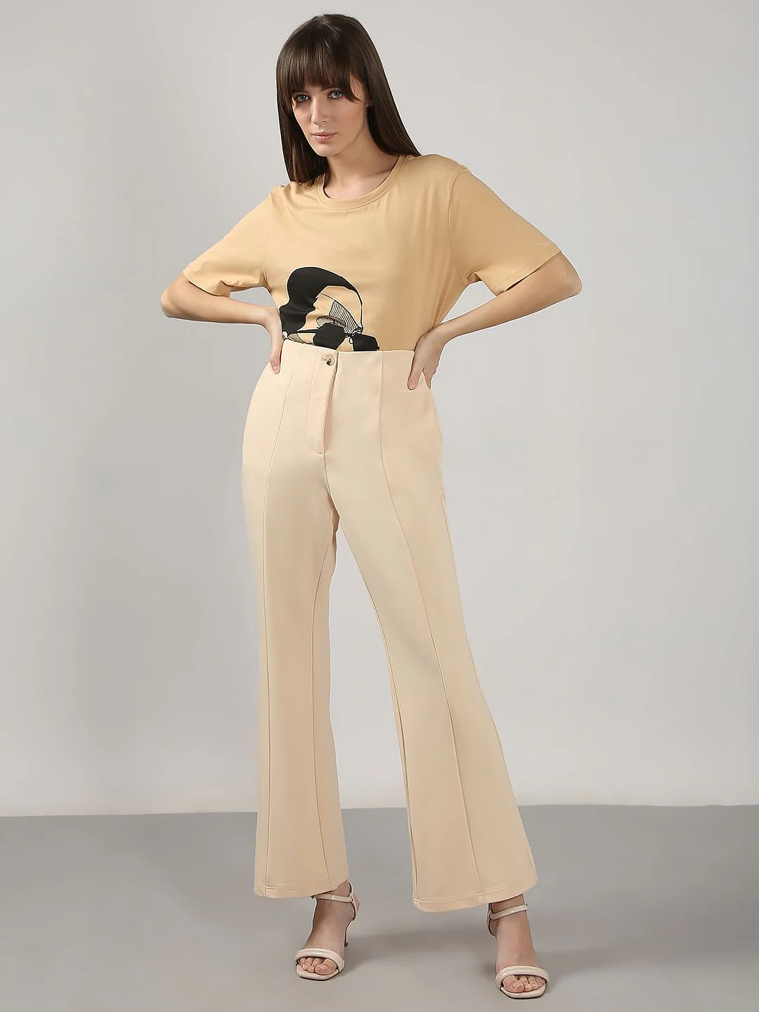 Beige Flared Pants - Image 5
