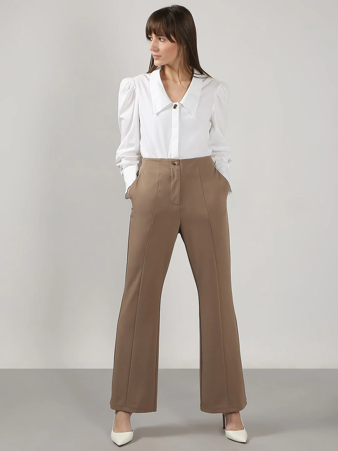 Brown Flared Pants - Image 5