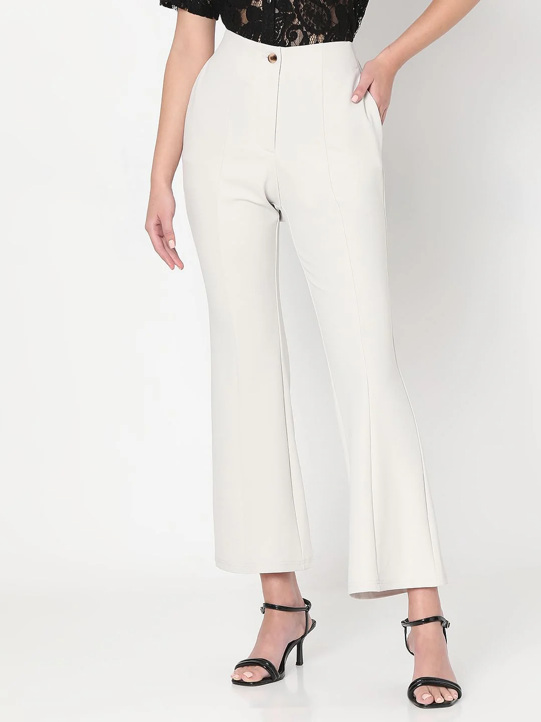 Off-White High Rise Flared Pants - Image 2