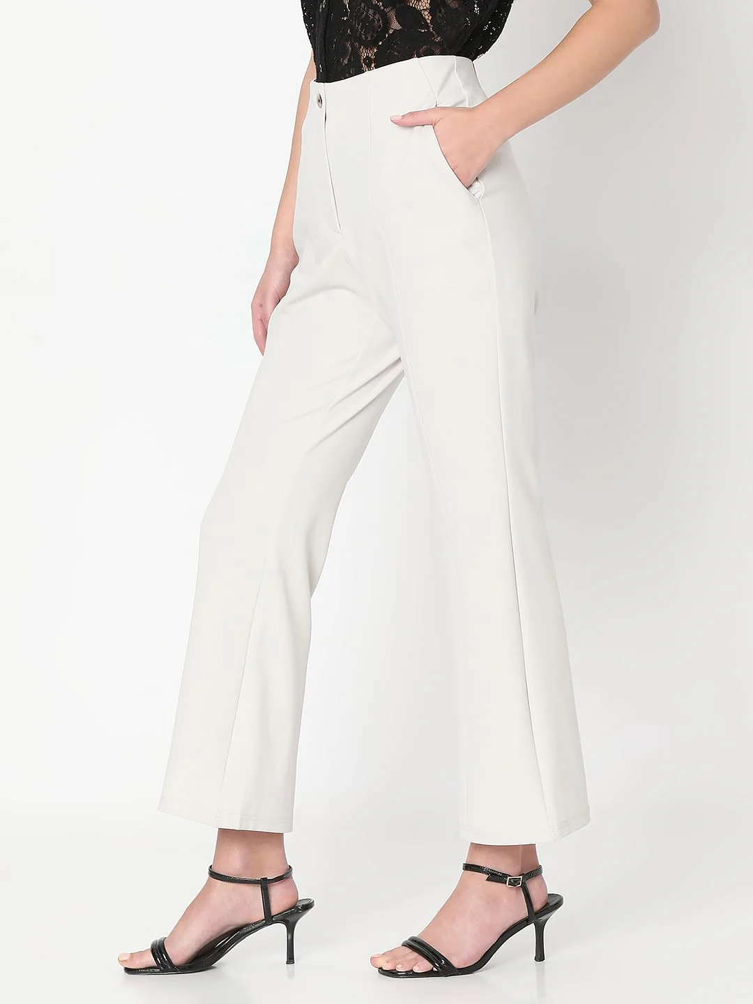 Off-White High Rise Flared Pants - Image 3