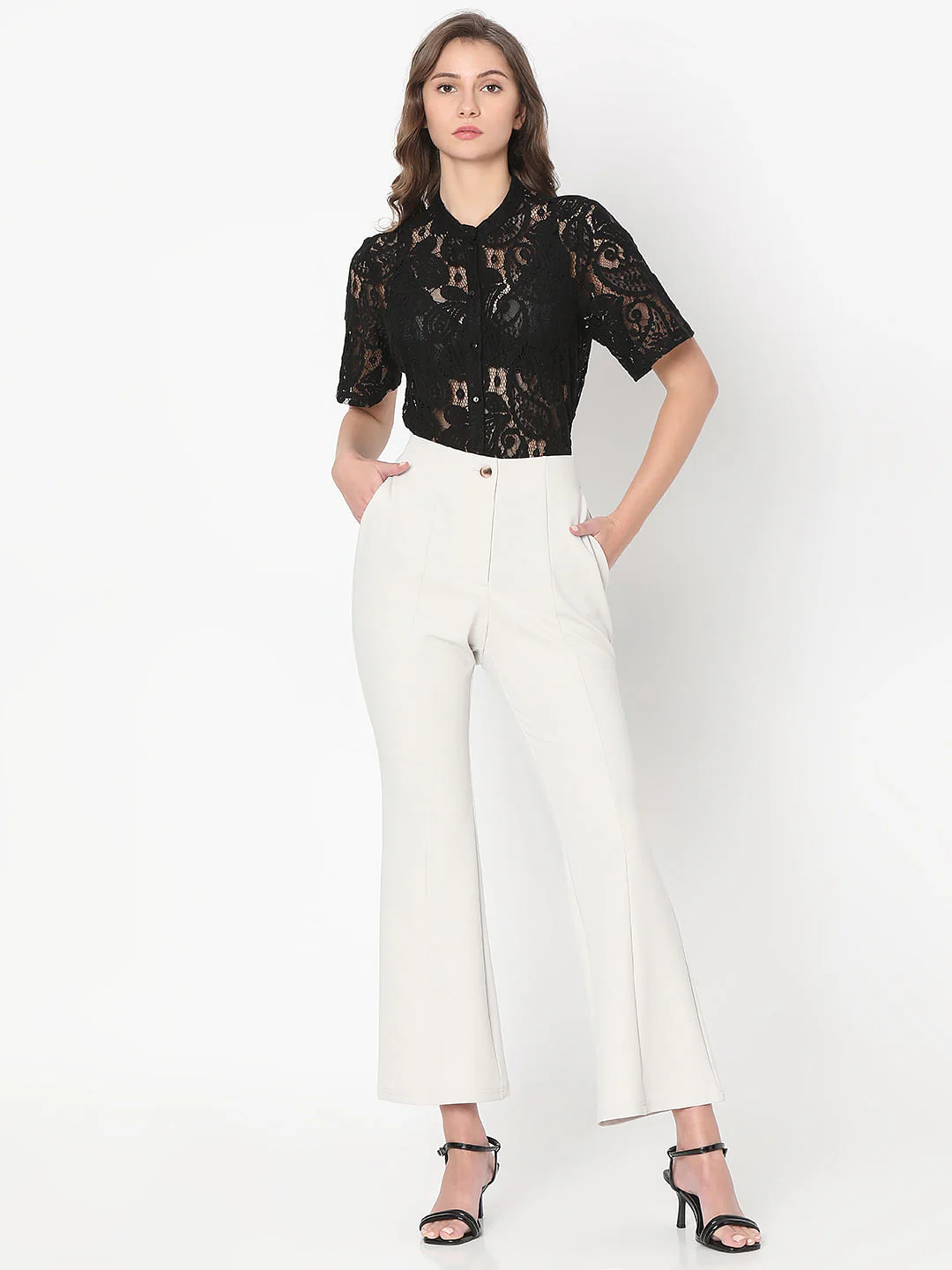 Off-White High Rise Flared Pants - Image 5