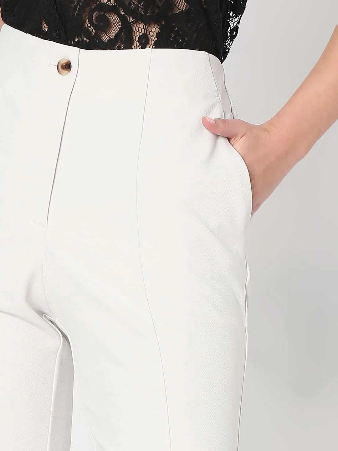 Off-White High Rise Flared Pants - Image 6