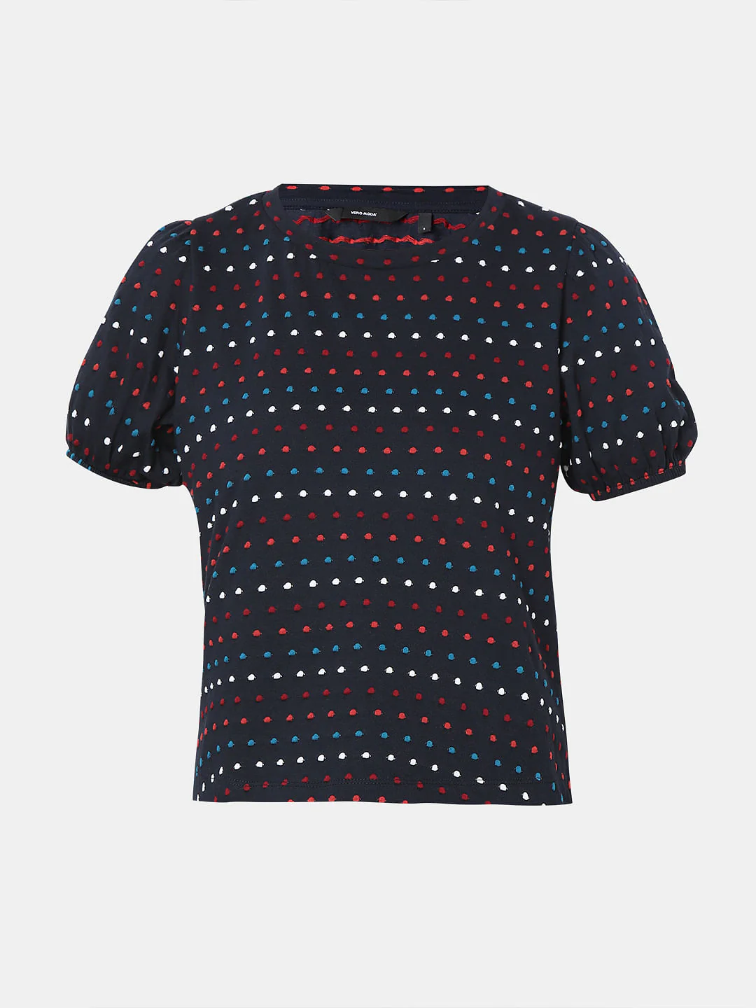 Navy Blue Textured T-Shirt - Image 7