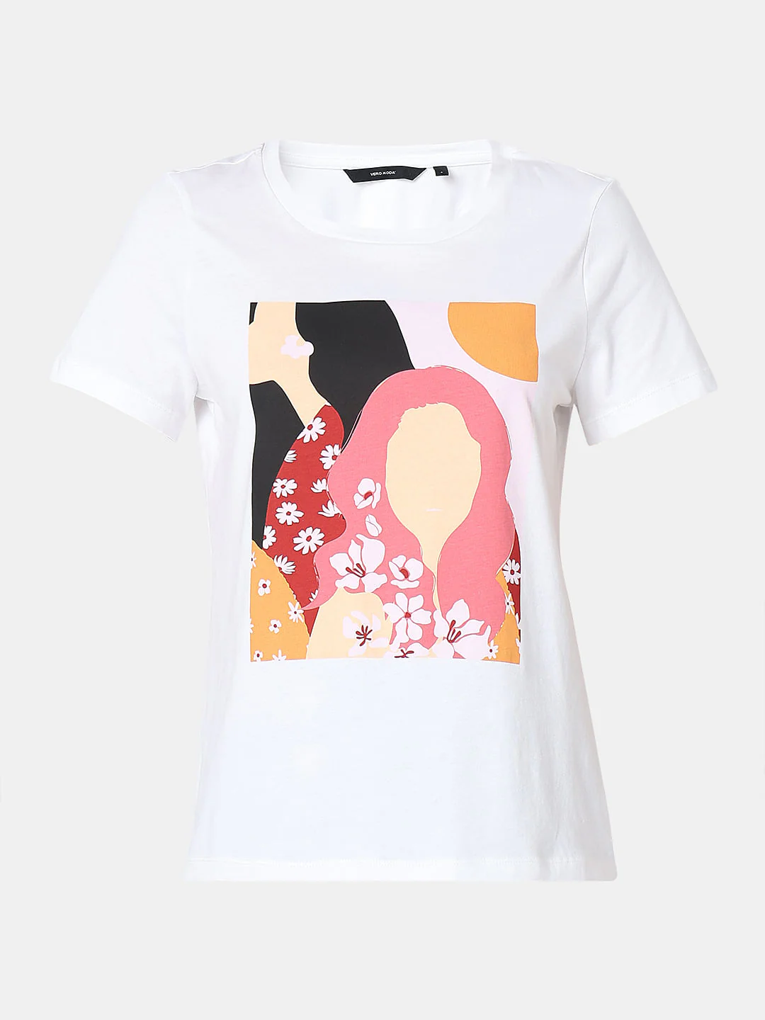 White Graphic Print T-Shirt - Image 7