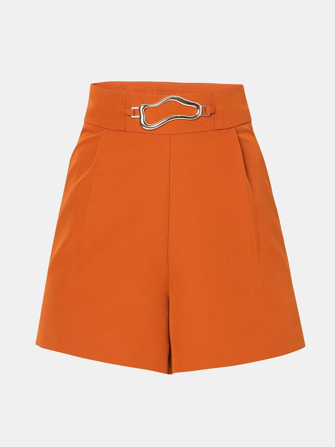 Orange High Rise Co-Ord Set Shorts - Image 7