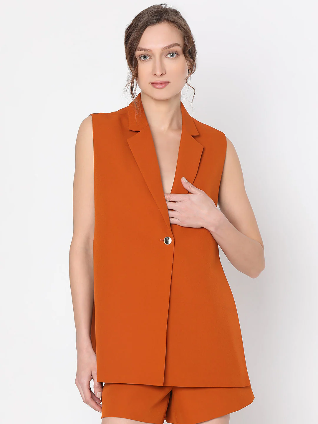 Orange Co-Ord Set Blazer - Image 2