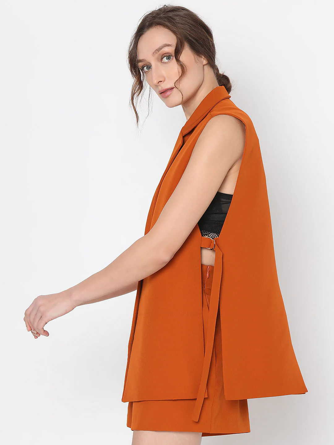 Orange Co-Ord Set Blazer - Image 3