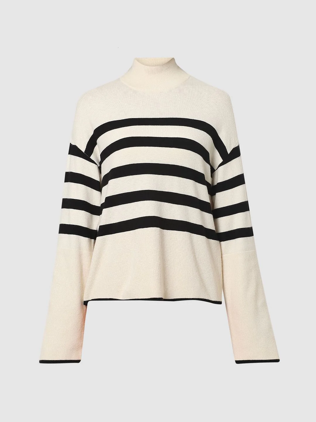 Off-White High Neck Striped Pullover - Image 7