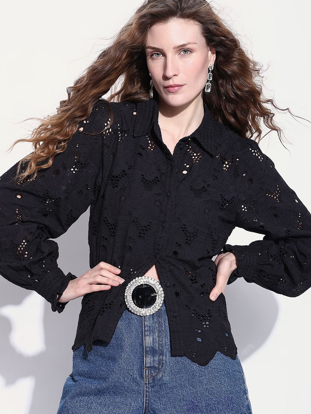 Black Lace Shirt