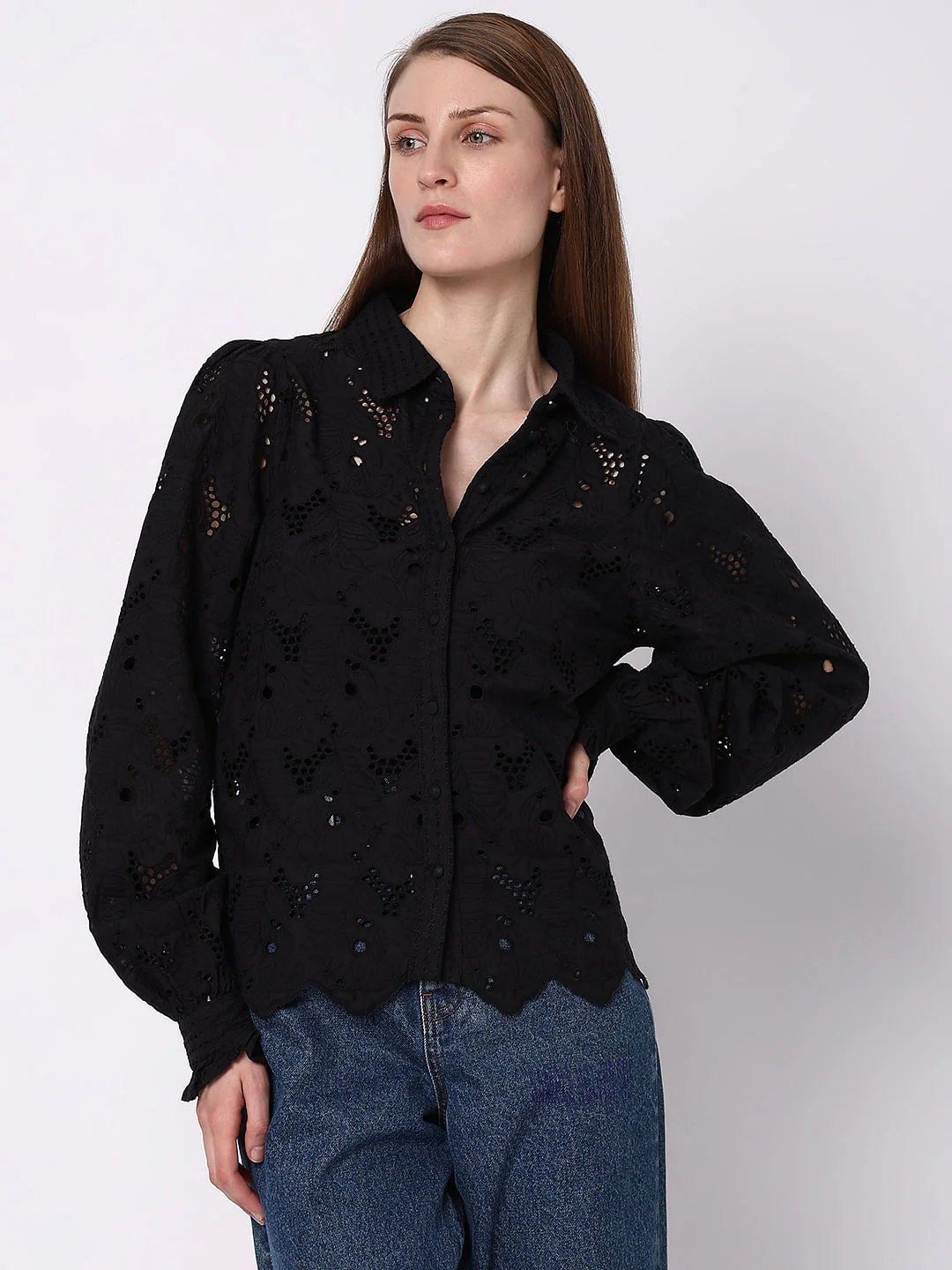 Black Lace Shirt - Image 2