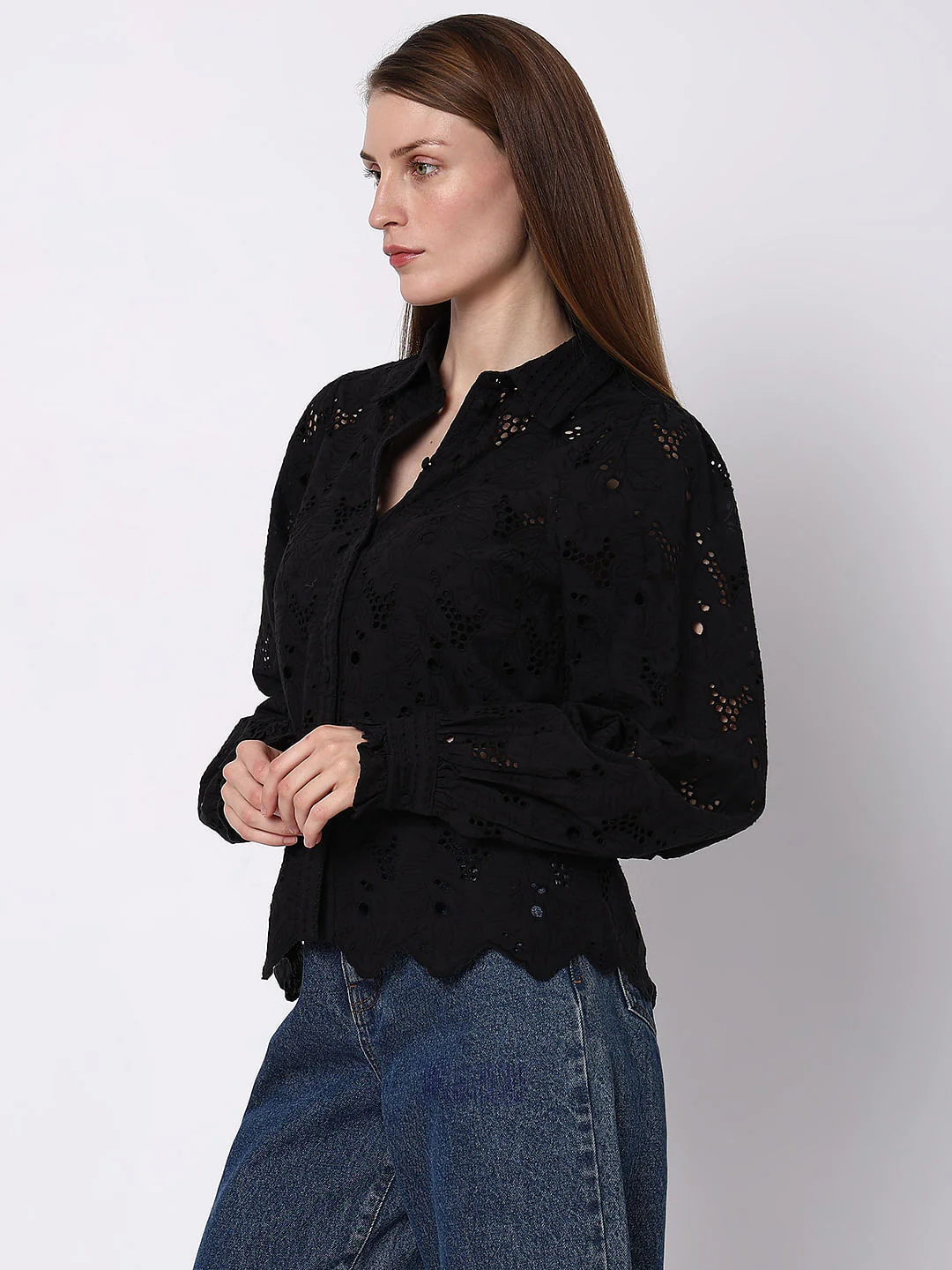Black Lace Shirt - Image 3