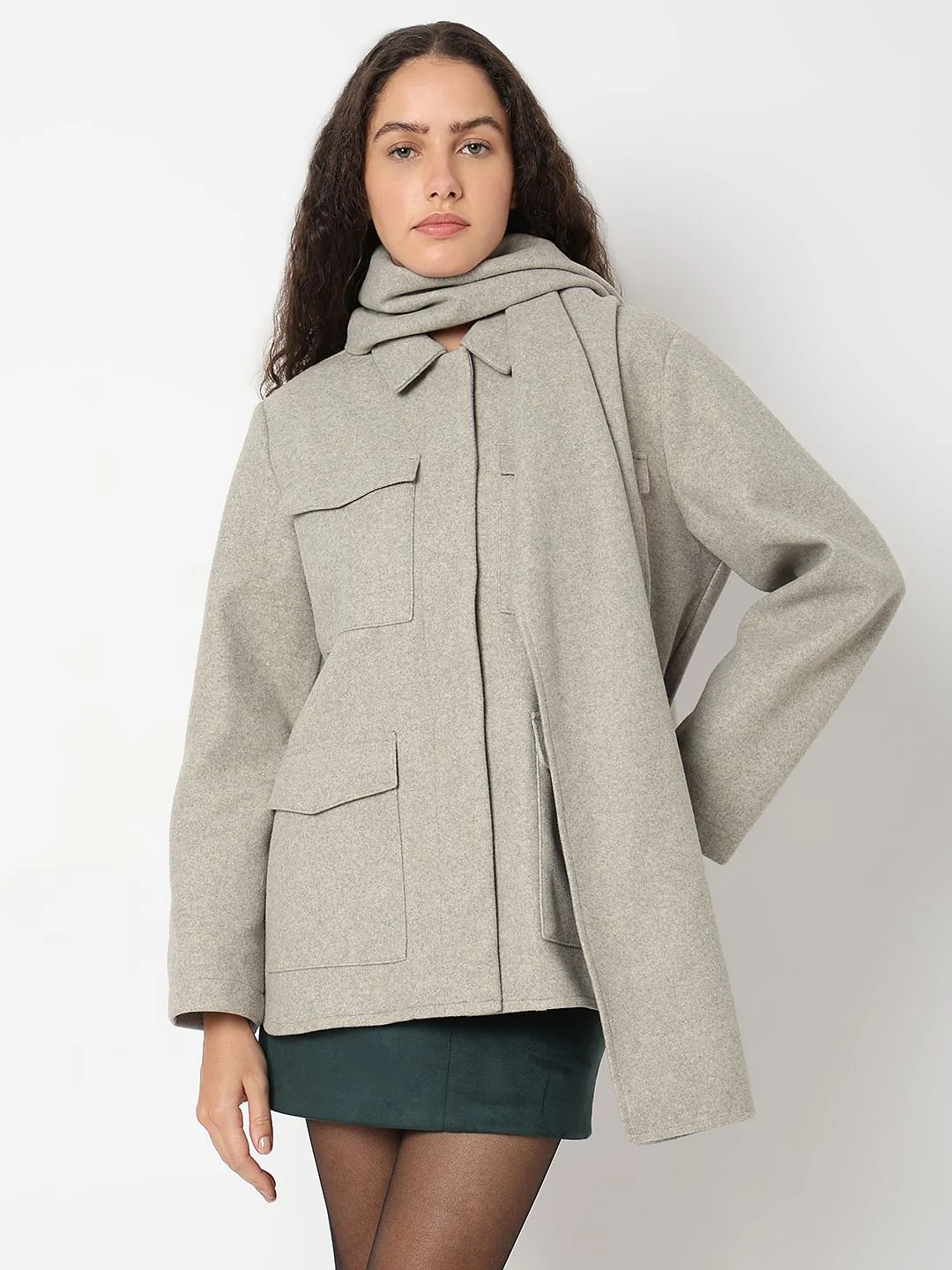 Grey Trench Coat - Image 2