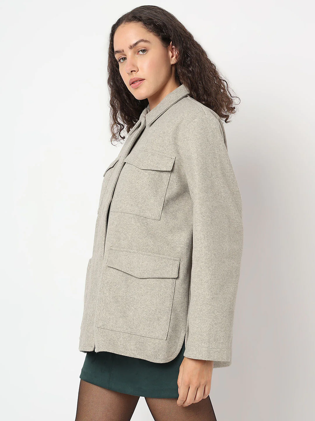 Grey Trench Coat - Image 3