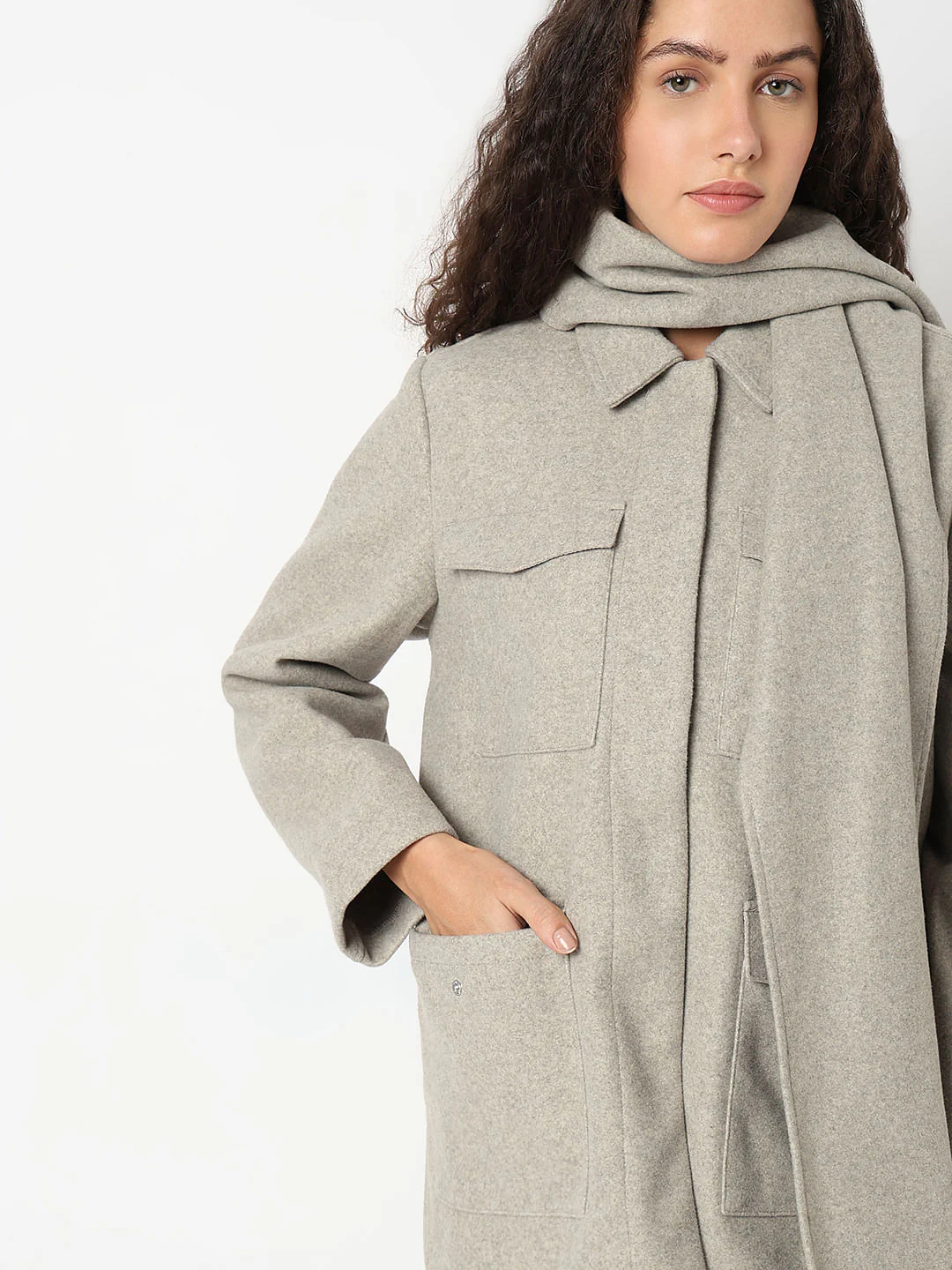 Grey Trench Coat - Image 6