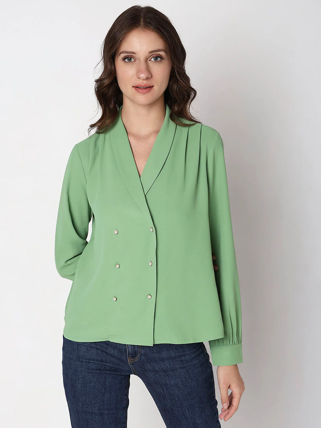 Light Green Full Sleeves Top - Image 2