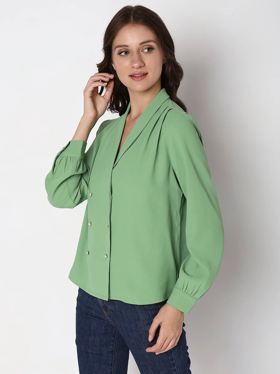 Light Green Full Sleeves Top - Image 3