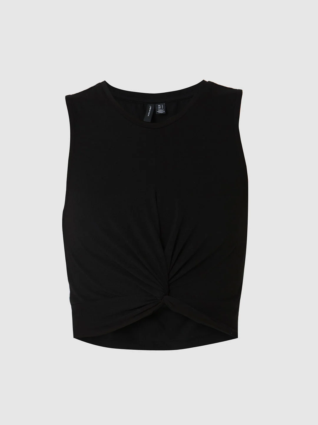 Black Front Twist Crop Top - Image 7