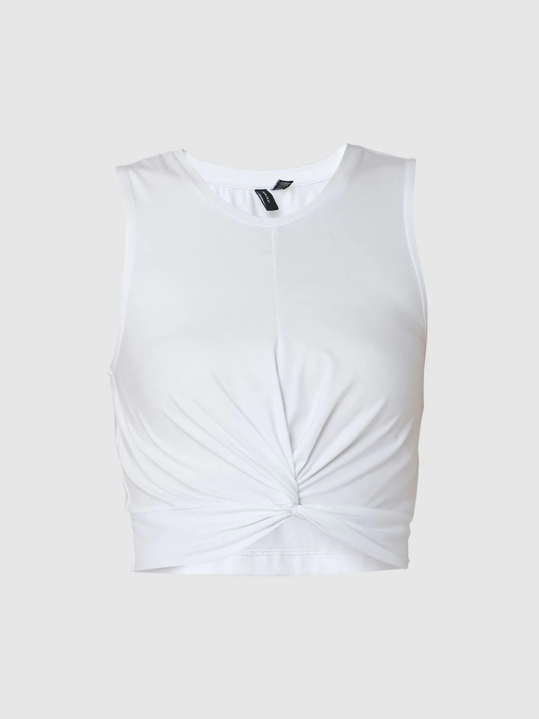 White Front Twist Crop Top - Image 7