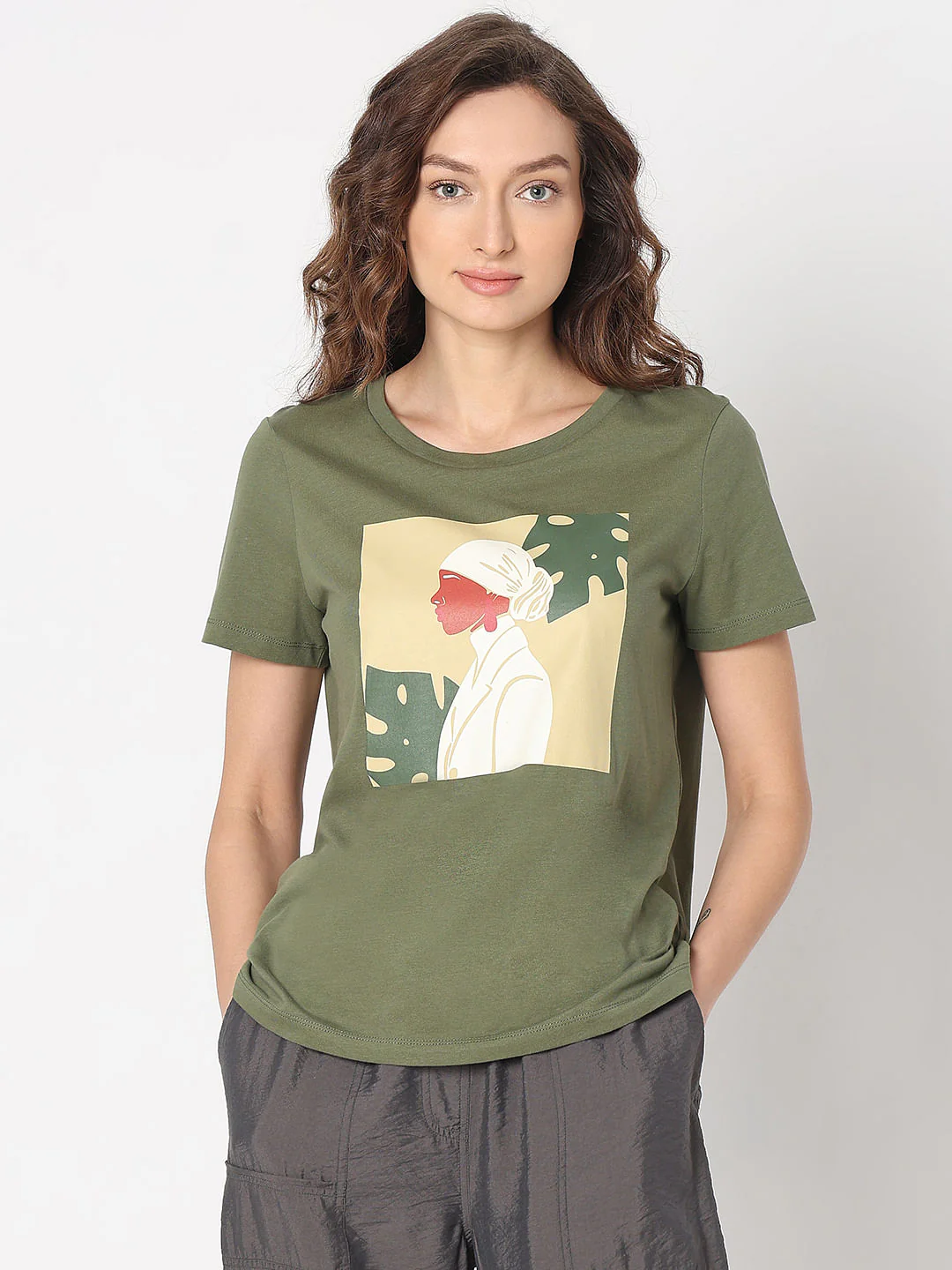 Green Graphic Print T-Shirt - Image 2
