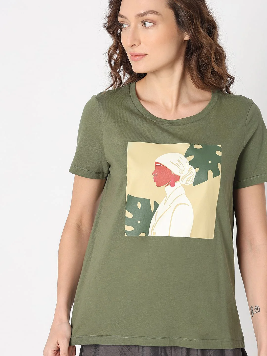 Green Graphic Print T-Shirt - Image 6