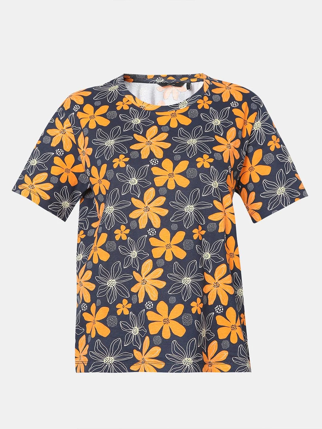 Dark Blue Floral T-Shirt - Image 7