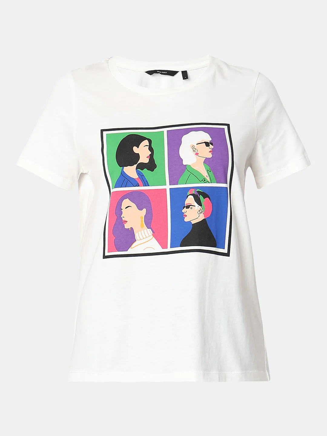 White Graphic Print T-Shirt - Image 7