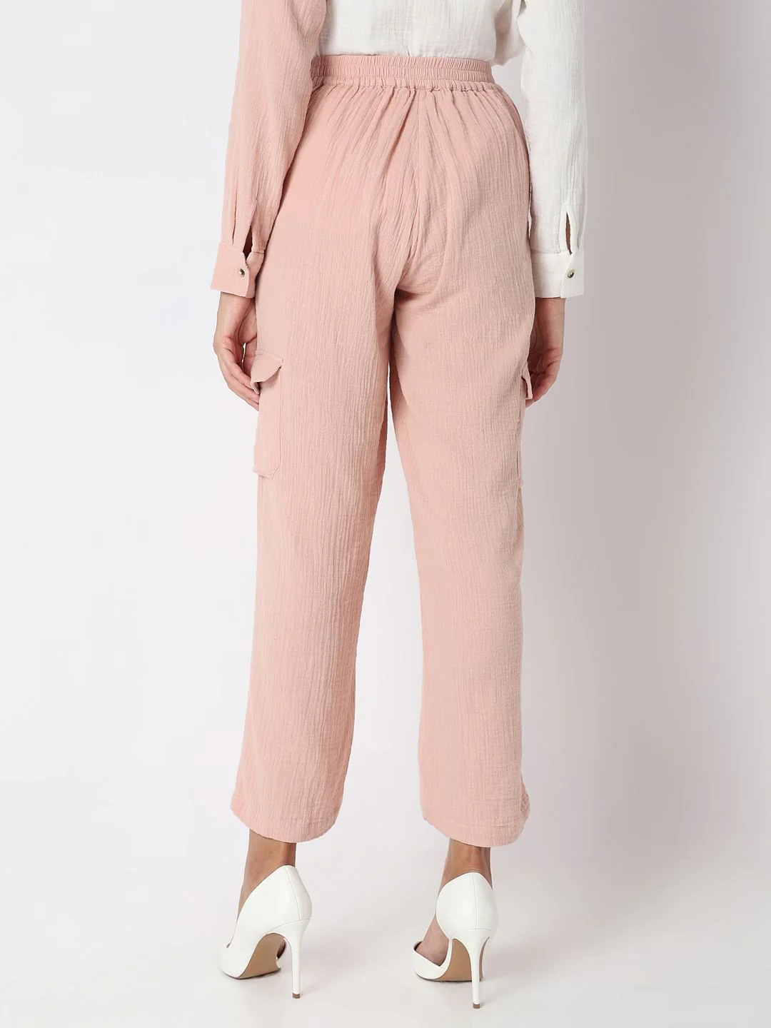 Pink High Rise Co-Ord Set Pants - Image 4