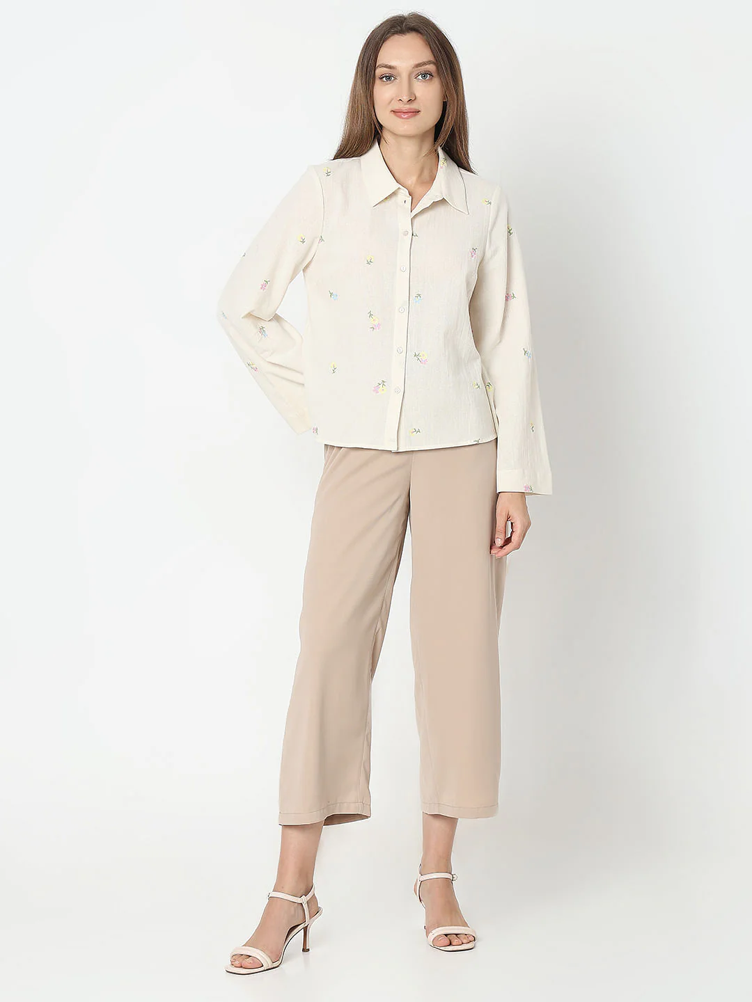 Off-White Embroidered Cotton Shirt - Image 5