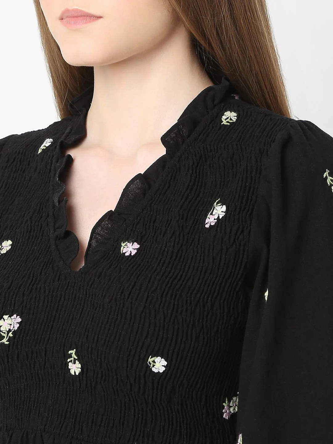 Black Printed Midi Dress - Image 7