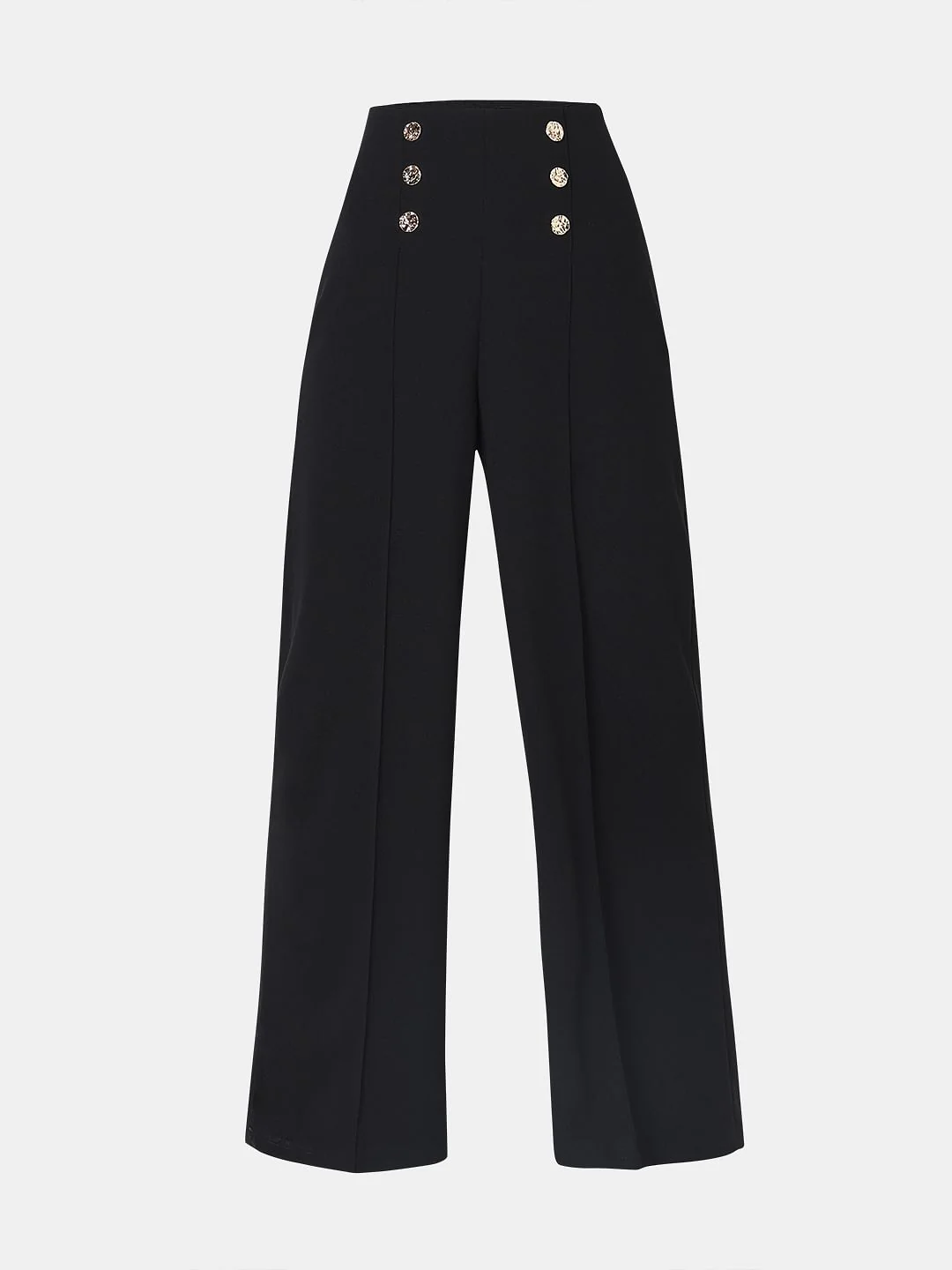 Black High Rise Wide Leg Pants - Image 7