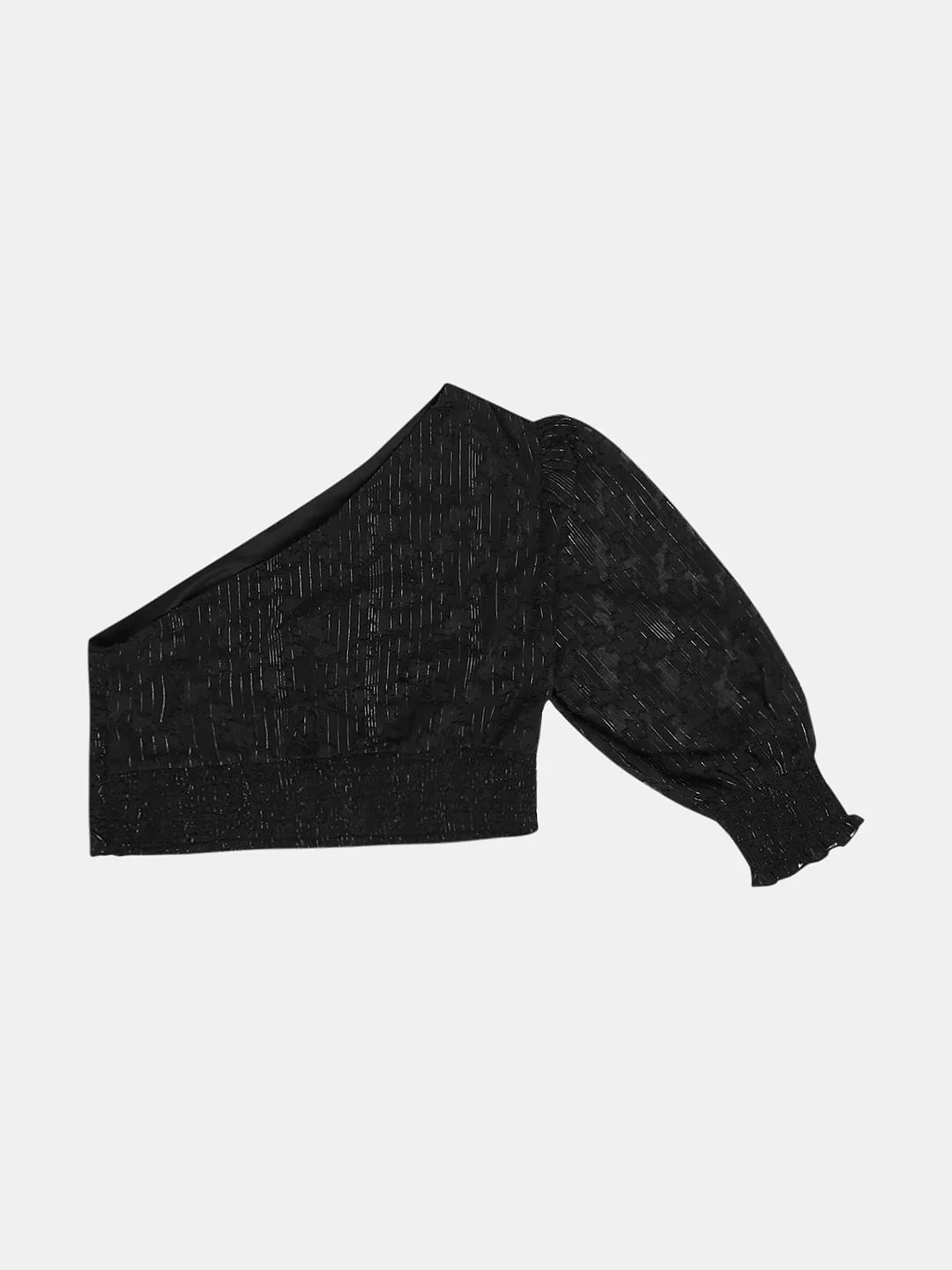 Black Lace One-Shoulder Top - Image 7
