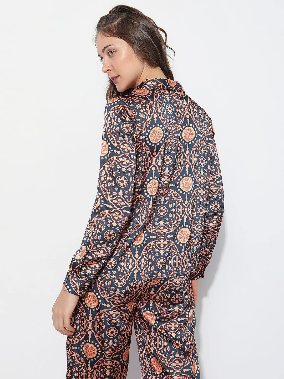 Blue All Over Print Co-Ord Set Shirt - Image 4
