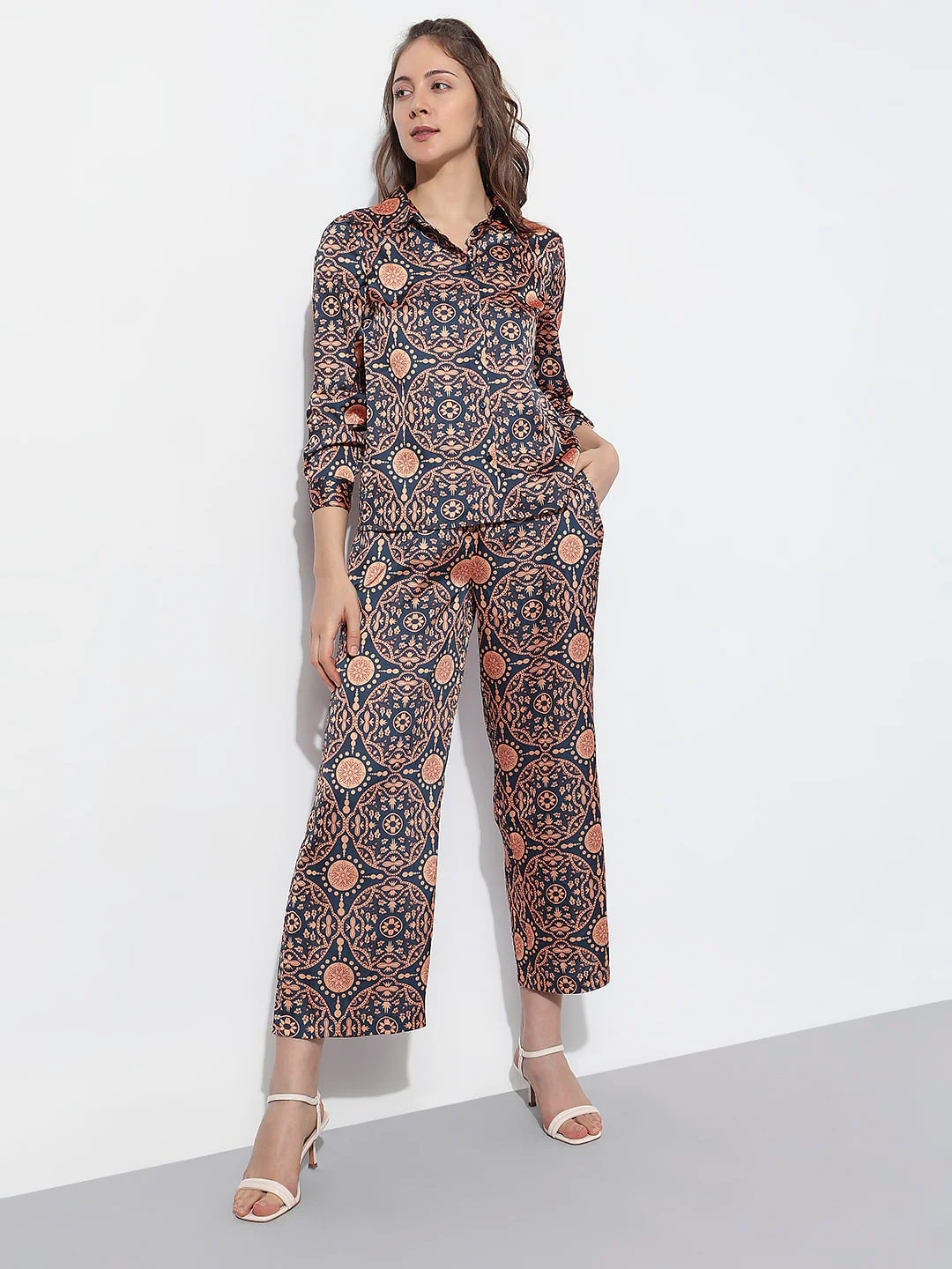 Blue All Over Print Co-Ord Set Shirt - Image 5