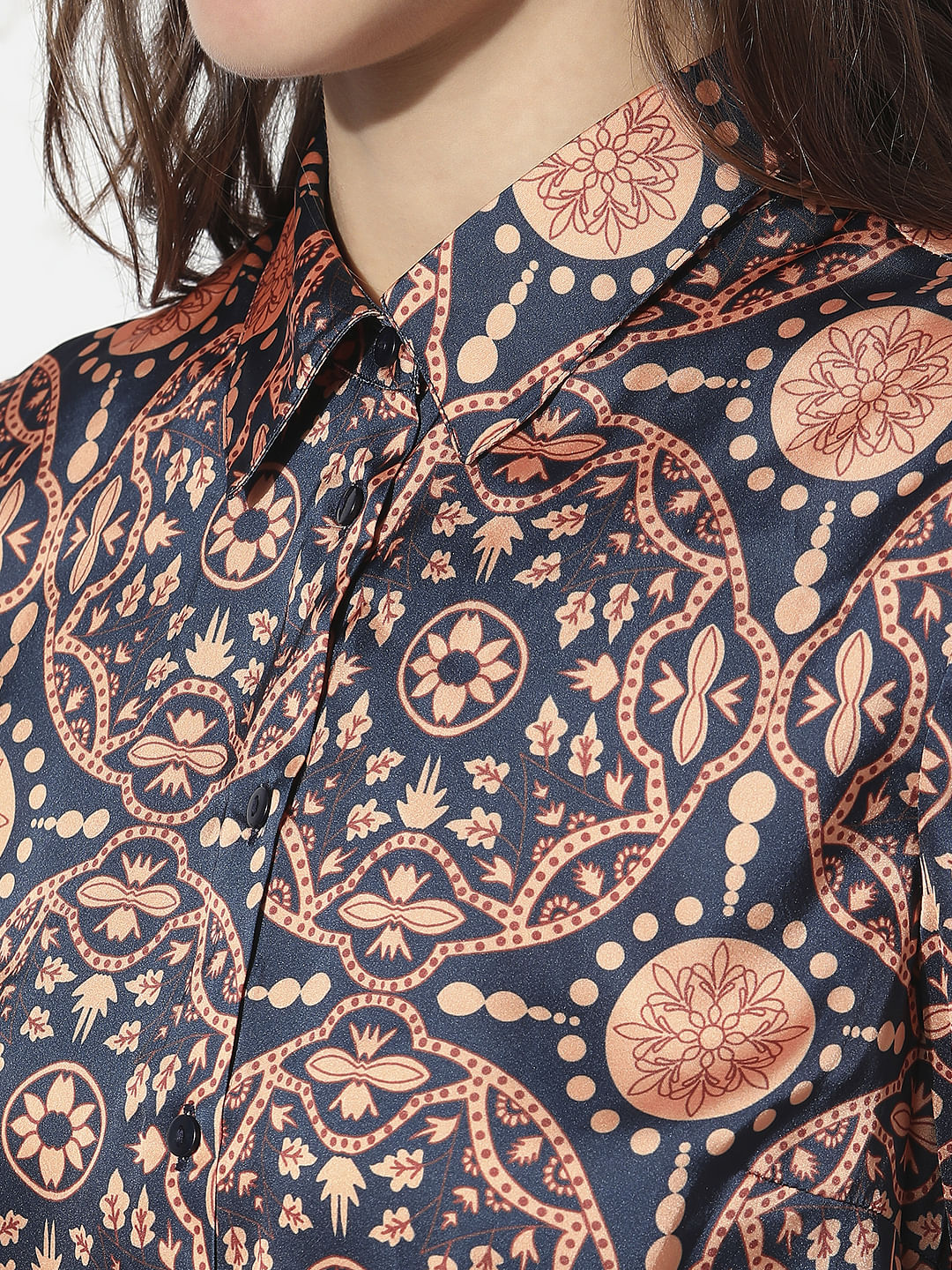 Blue All Over Print Co-Ord Set Shirt - Image 8