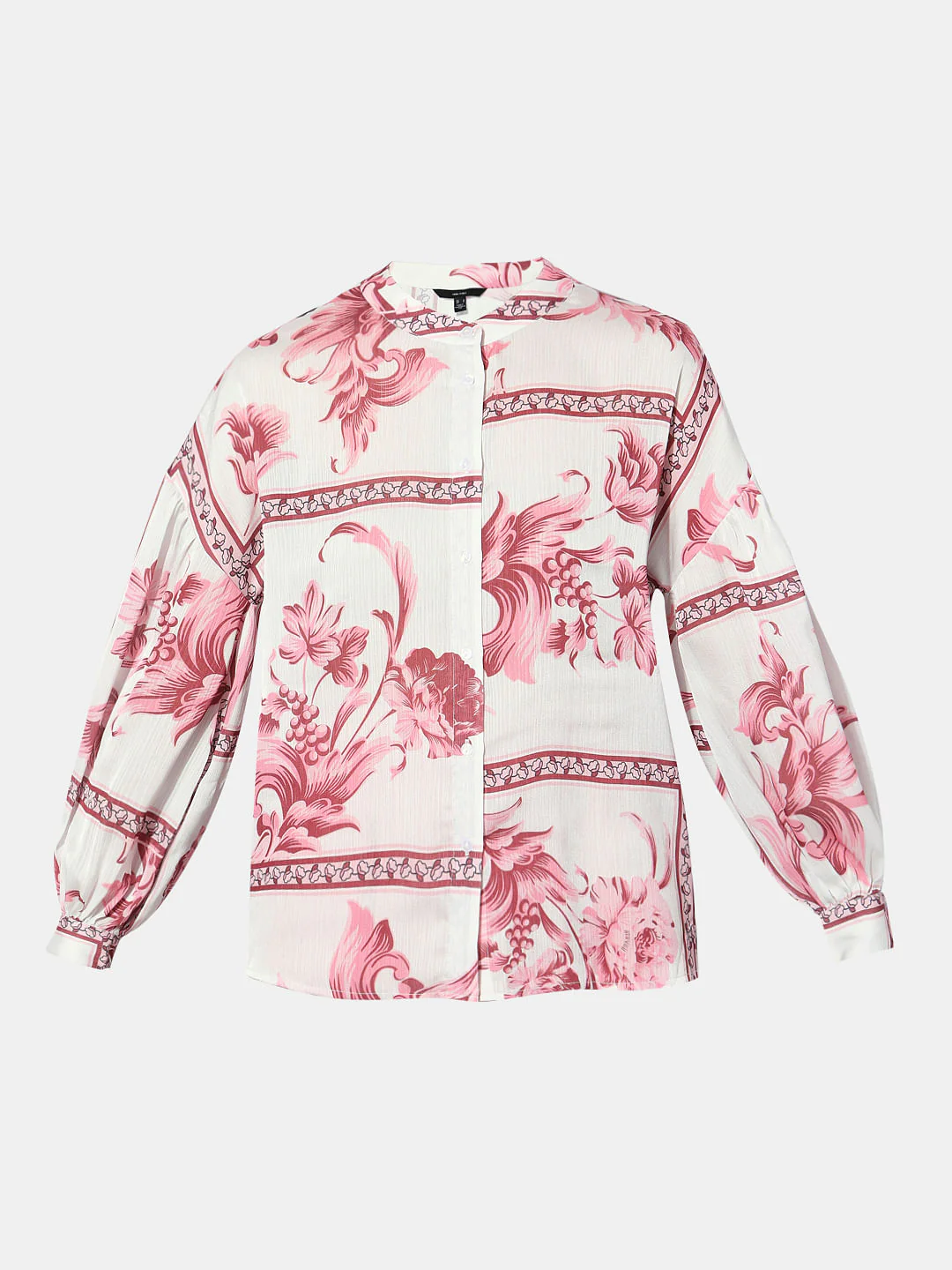 Peach Floral Print Shirt - Image 6