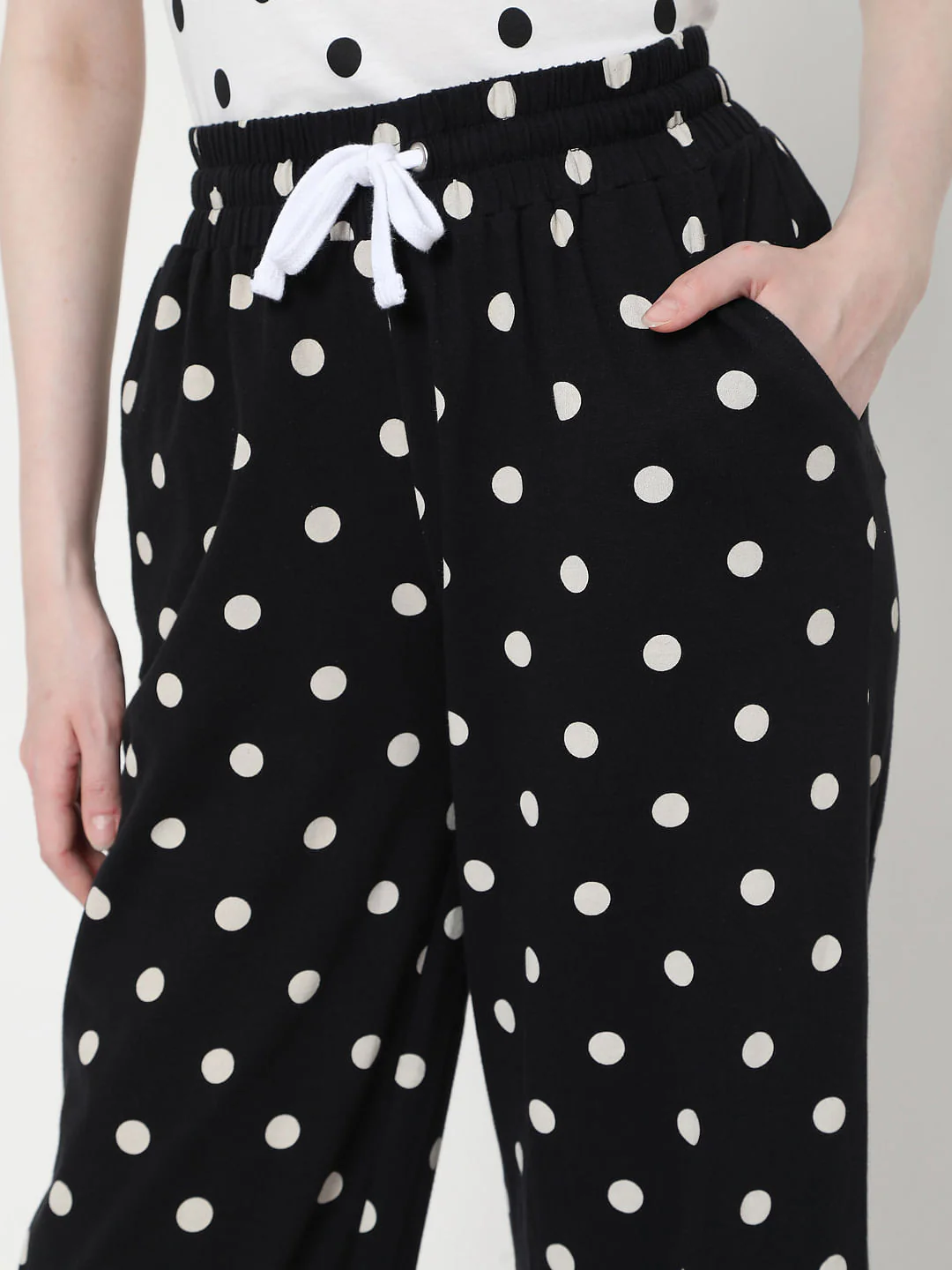 Monochrome Polka Dot Pyjama Set - Image 7