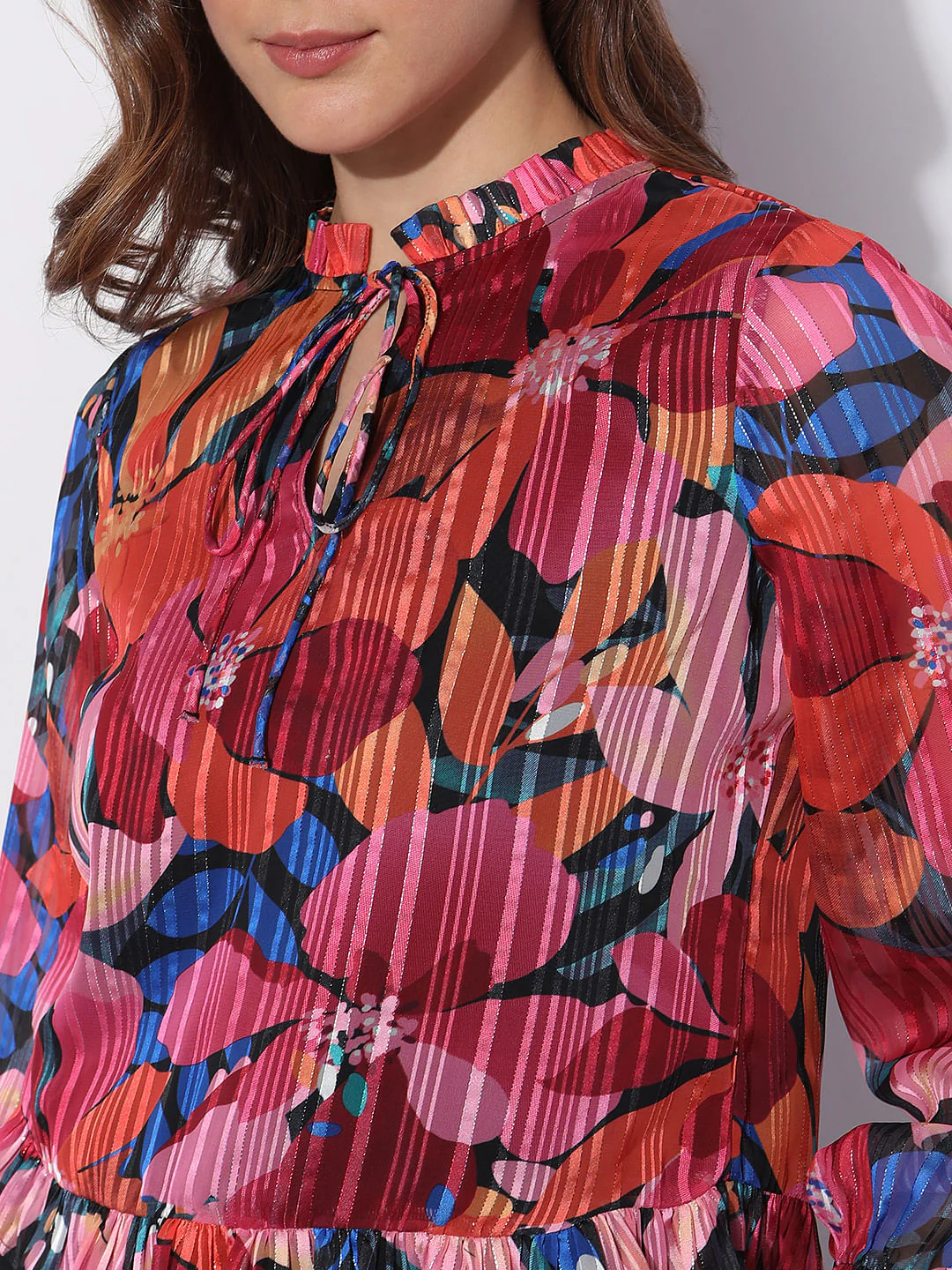 Pink Floral Print Top - Image 6