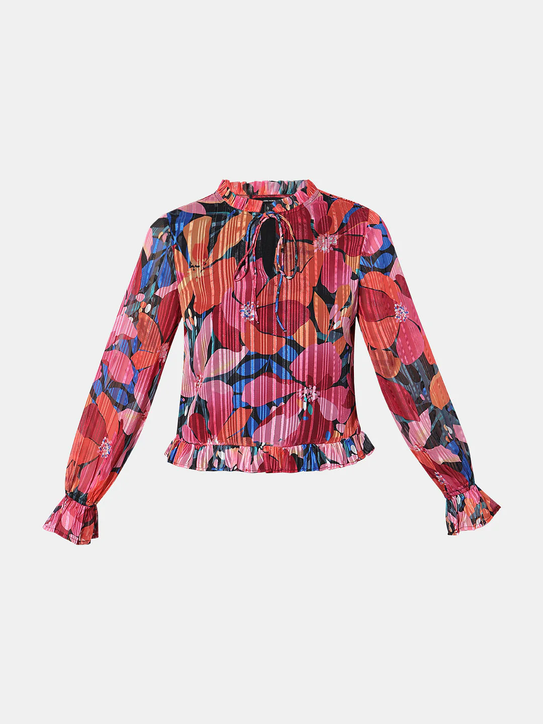 Pink Floral Print Top - Image 7