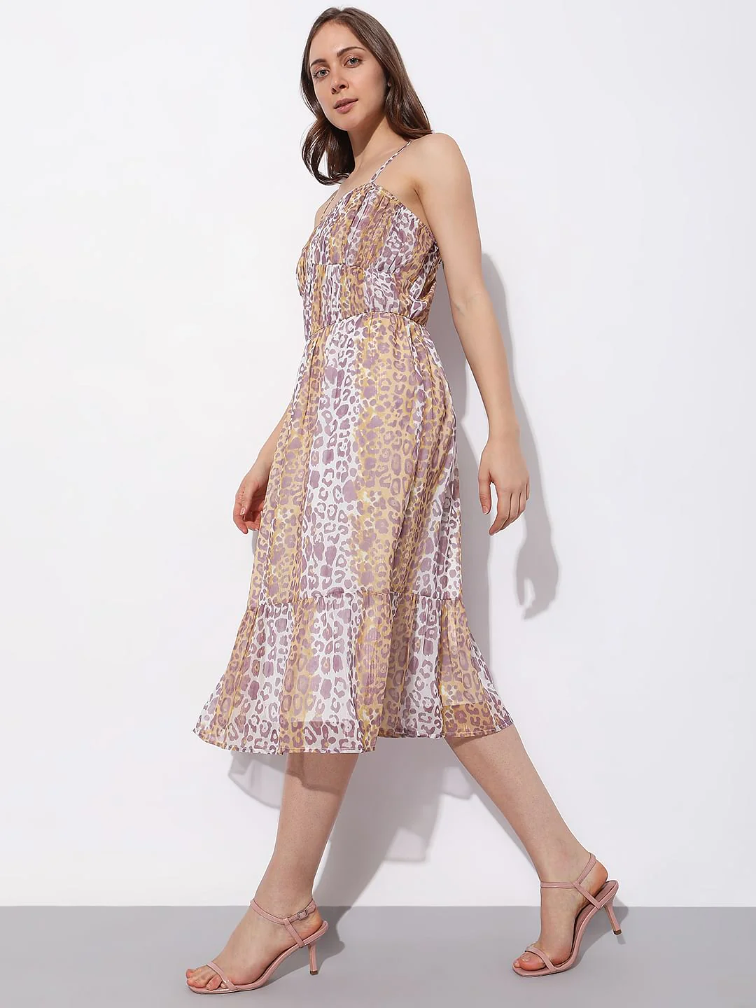 Multi-Coloured Animal Print Dress - Image 3